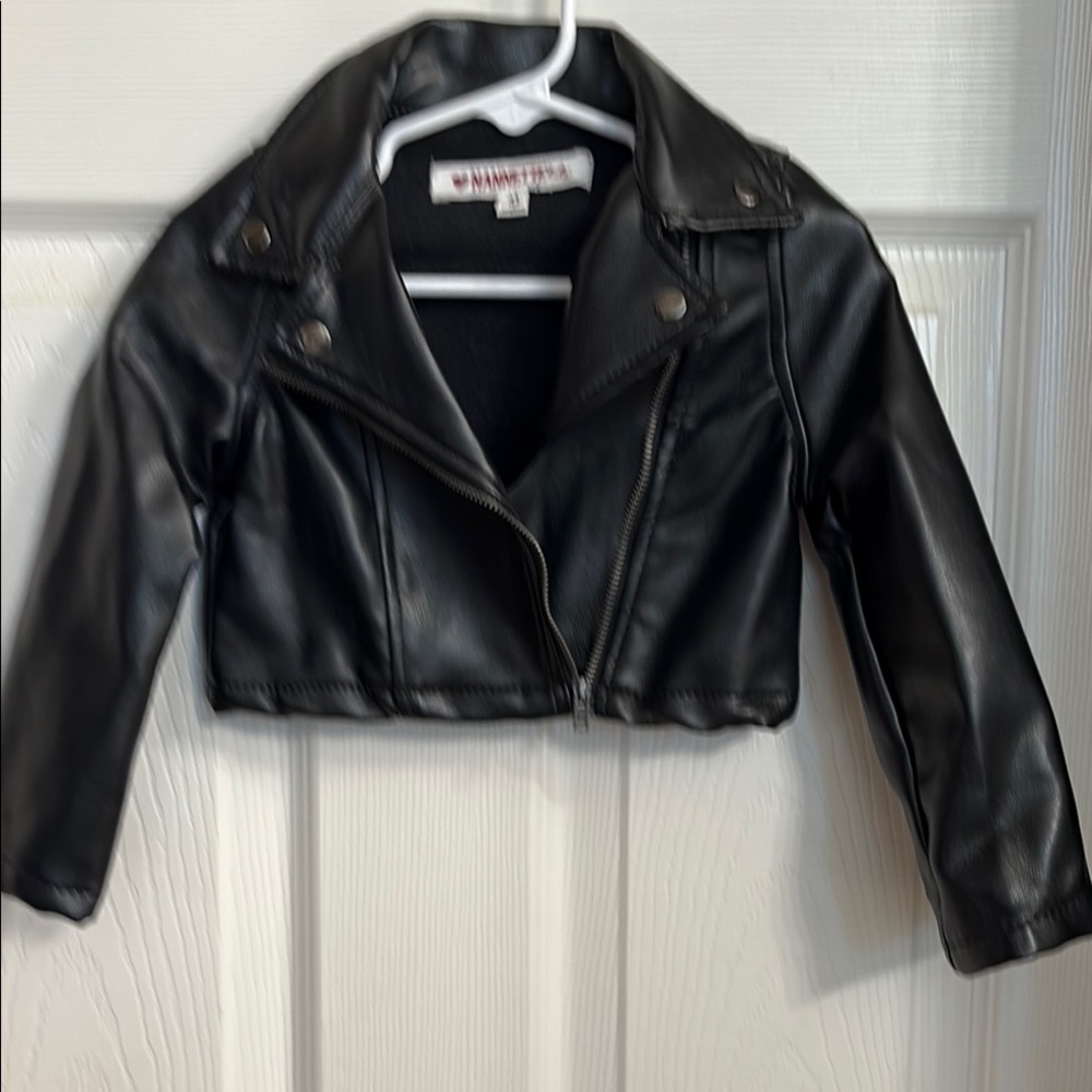 H&M Black Faux  Moto Jacket